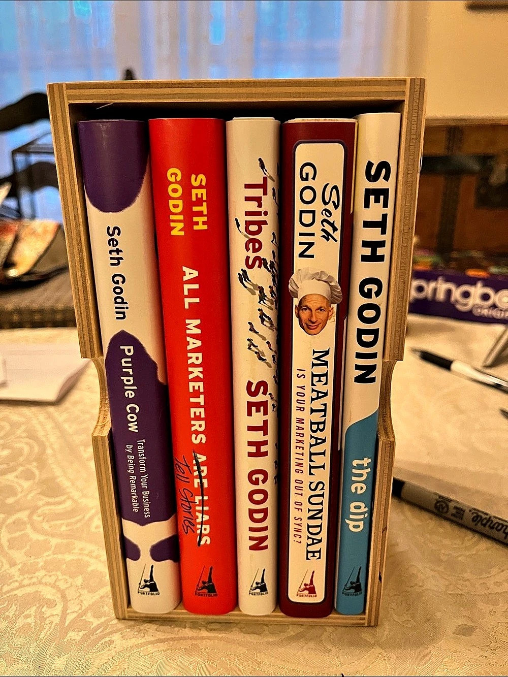 Five Ideas Seth Godin book set Book Set in Brown NEW!